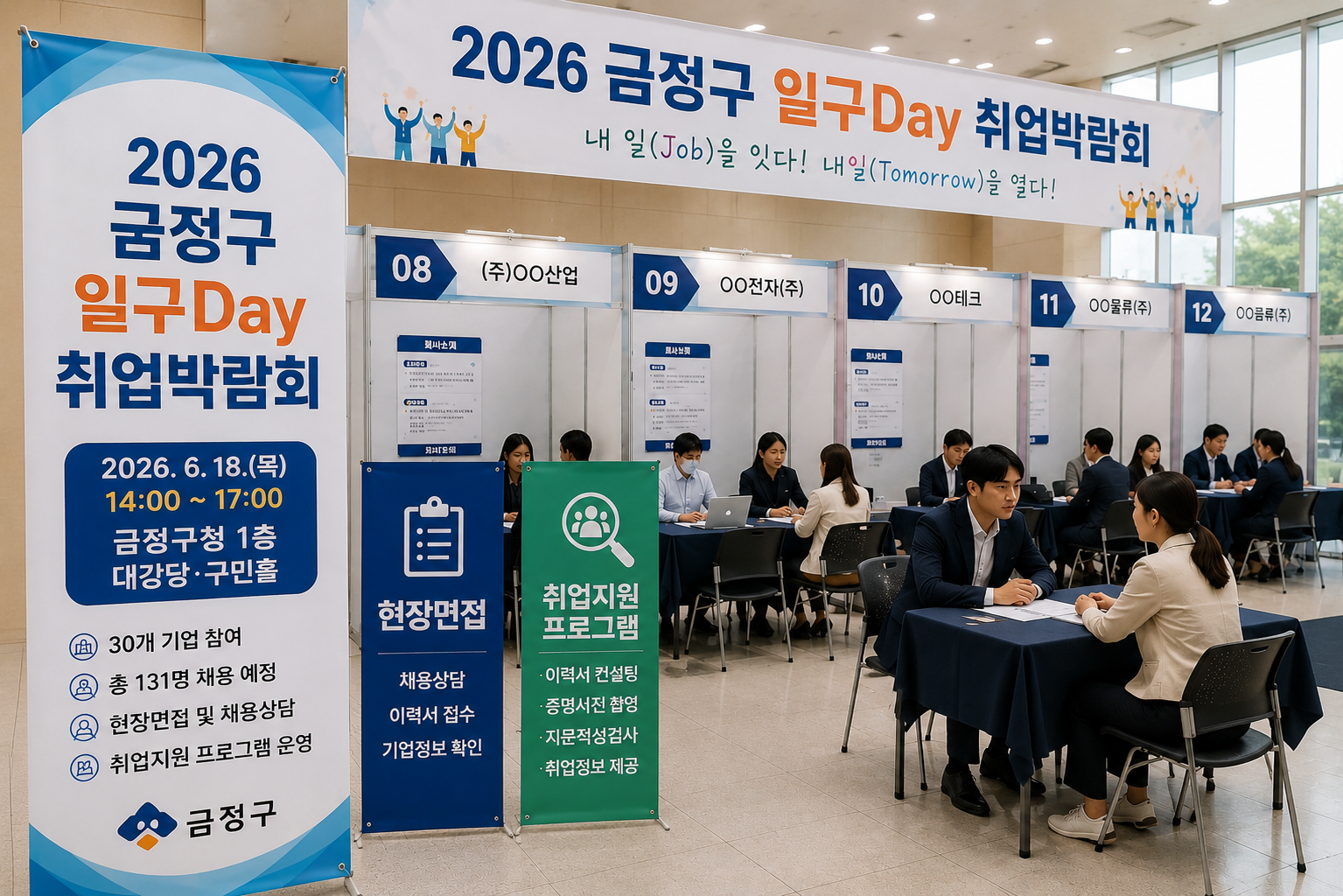 금정구, 취업박람회 개최…30개 기업 참여·131명 채용 예정