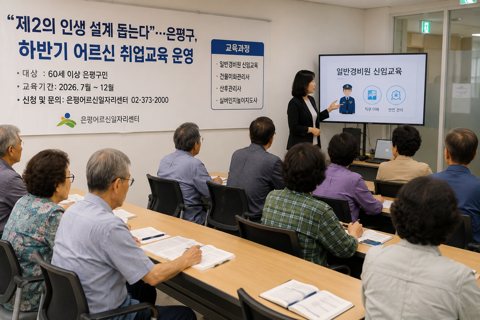 은평구, 하반기 어르신 취업교육 운영…수료 후 취업까지 연계 지원