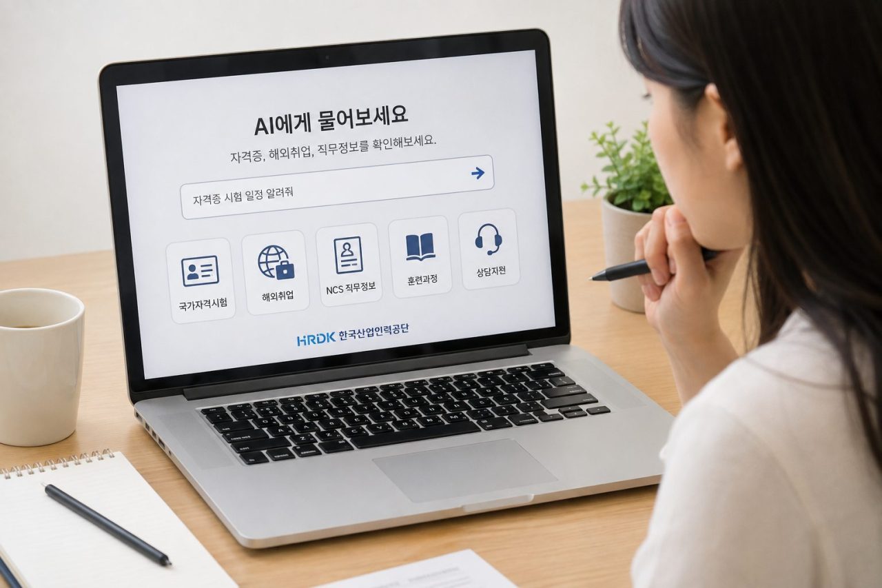 “자격증·해외취업, AI에 물어보세요”…산업인력공단, 공공데이터 대화형 서비스 제공