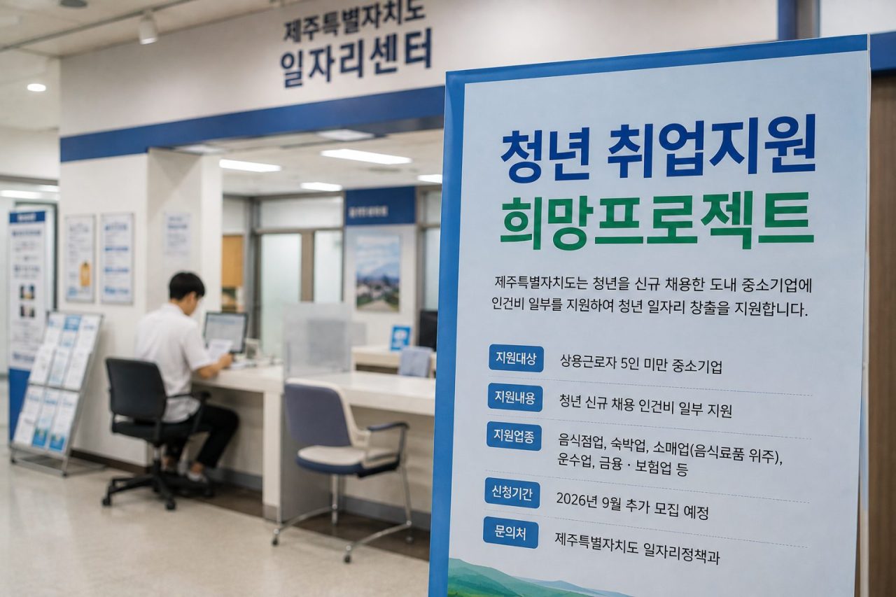 제주도, 청년 채용 중소기업 인건비 지원 확대
